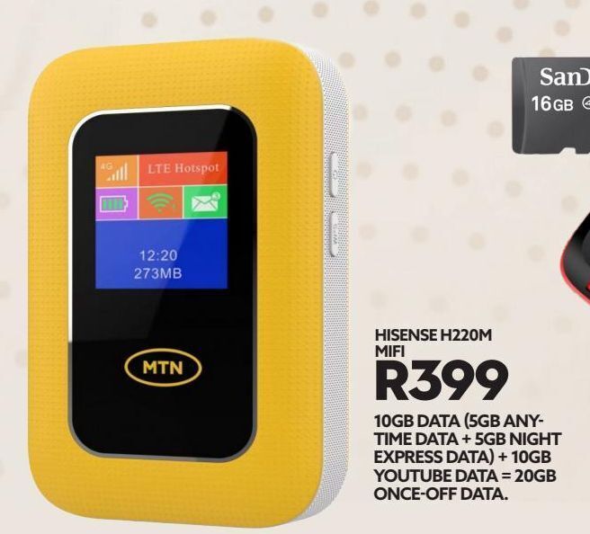 Hisense h220m mifi offer at Ackermans