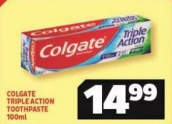 Usave Colgate Triple Action Toothpaste 100ml offer