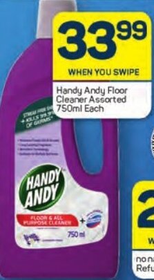 Pick n Pay Handy Andy Floor Cleaner Assorted 750ml each offer