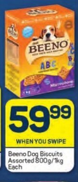 Pick n Pay Beeno Dog Biscuits Assorted 800g/1kg each offer