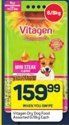 Pick n Pay Vitagen Dry Dog Food Assorted 6/8kg each offer