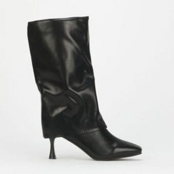 Zando Utopia fold over knee high boots black offer