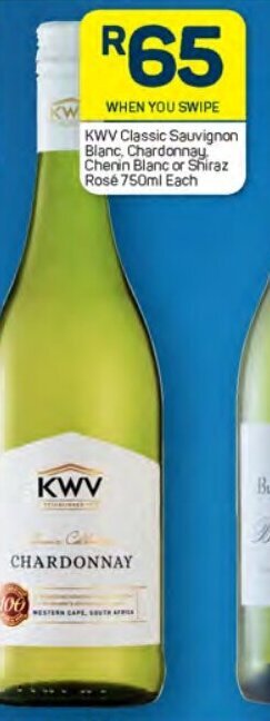 Pick n Pay KWV Classic Sauvignon Blanc, Chardonnay, Chenin Blanc or Shiraz Rose 750ml each offer