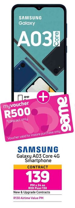 Game Samsung Galaxy A03 Core 4G Smartphone offer