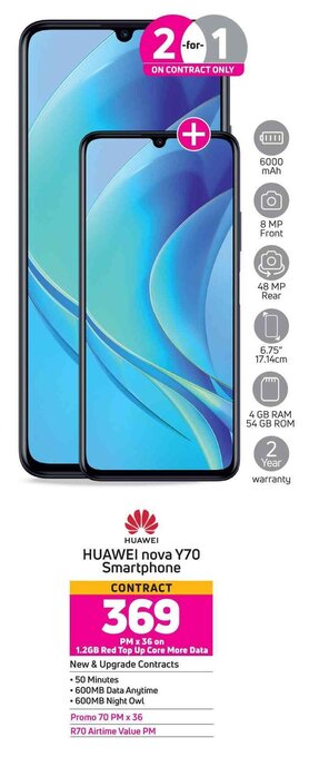 Game Huawei nova Y70 Smartphone offer