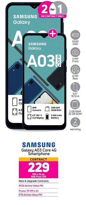 Game Samsung Galaxy A03 Core 4G Smartphone offer
