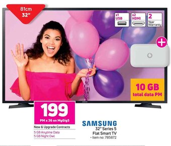 Game Samsung 32" Series 5 Flat Smart TV offer