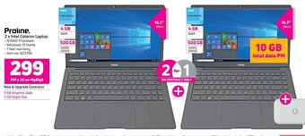 Game Proline 2 x Intel Celeron Laptop offer