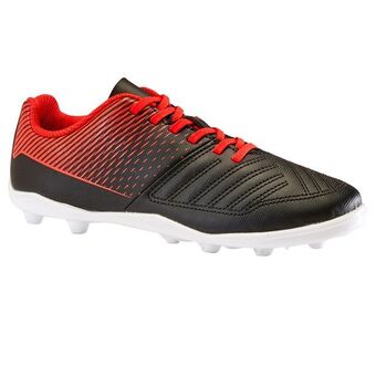 Hard ground football boots agility 100 fg - black/red