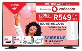 Game Samsung 40" LED Smart TV offer
