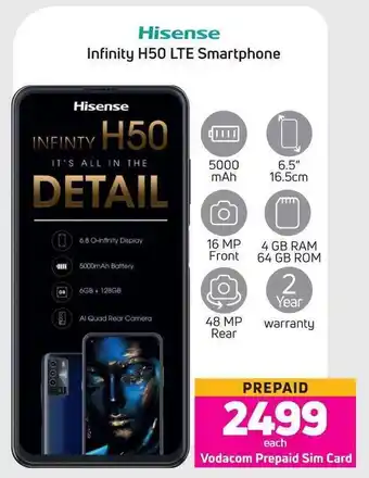 Game Hisense Infinity H50 LTE Smartphone offer