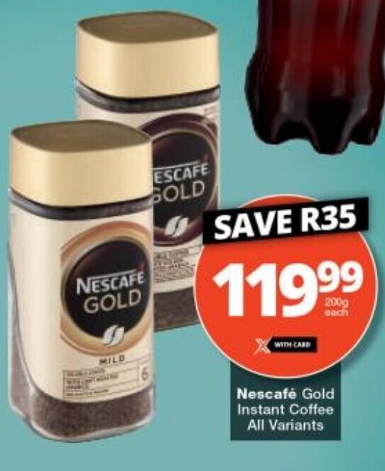 Nescafe Gold Instant Coffee All Variants offer at Checkers