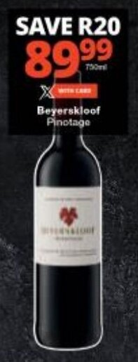 Checkers Beyerskloof Pinotage offer