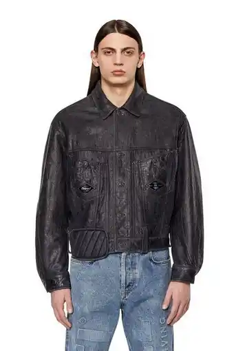 Cracked leather jacket