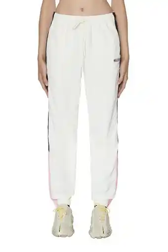 Track pants in crinkled shell