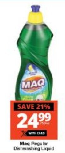 Checkers Maq Regular Dishwashing Liquid offer