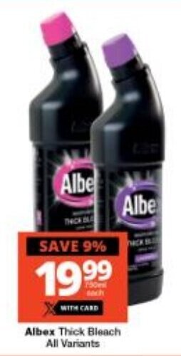 Checkers Albex Thick Bleach All Variants offer