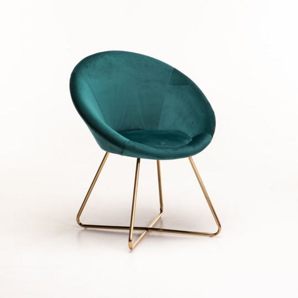 Ola velvet armchair gold leg offer at Decofurn