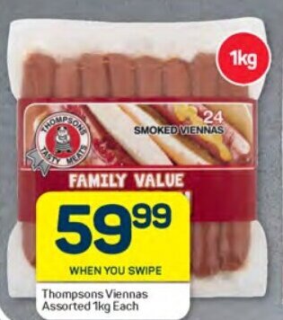 Pick n Pay Thompsons Viennas Assorted 1kg Each offer