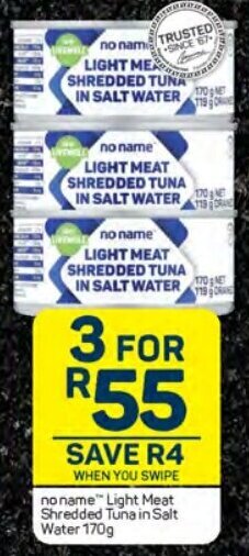 Pick n Pay no name Light Meat Shredded Tuna in Salt Water 170g offer