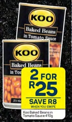 Pick n Pay Koo Baked Beans in Tomato Sauce 410g offer