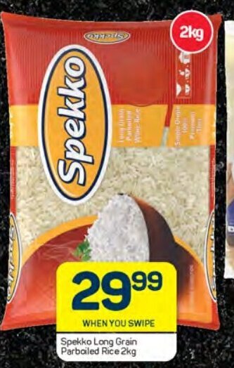 Pick n Pay Spekko Long Grain Parboiled Rice 2kg offer