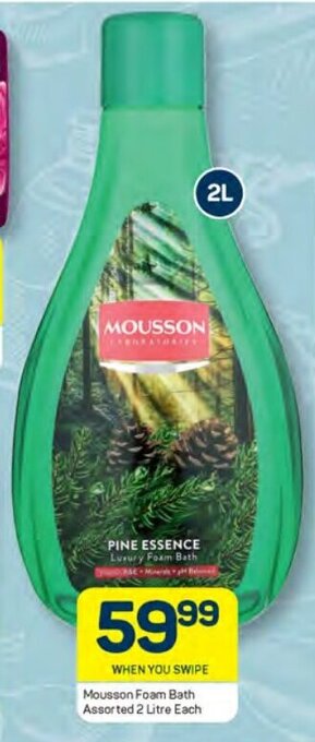 Pick n Pay Mousson Foam Bath Assorted 2 Litre Each offer
