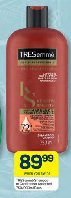 Pick n Pay TRESemmé Shampoo or Conditioner Assorted 750/900ml Each offer
