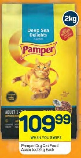 Pick n Pay Pamper Dry Cat Food Assorted 2kg Each offer