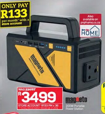 Pick n Pay magneto 200W Portable Power Station offer