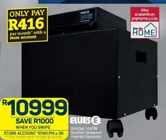 ELLIESE 2440VA 1440W Modified Sinewave Inverter Generator