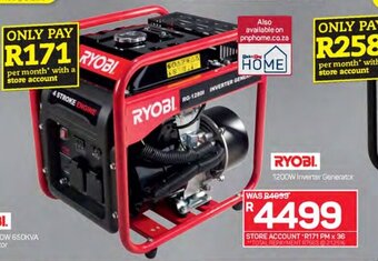 Pick n Pay Ryobi 1200W Inverter Generator offer