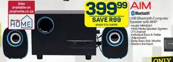 Pick n Pay AIM Bluetooth USB Bluetooth Computer Speaker with AMP offer