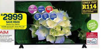 Pick n Pay AIM 42" (107cm) Digital Full HD LED TV offer