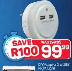 Pick n Pay DIY Adaptor 2 x USB Night Light offer