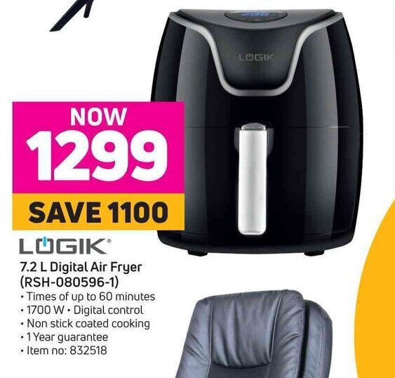Logik 7.2 L Digital Air Fryer (RSH0805961) offer at Game