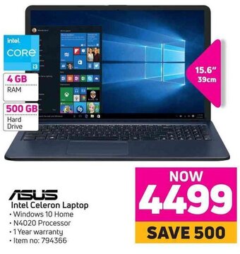 Game Asus Intel Celeron Laptop offer