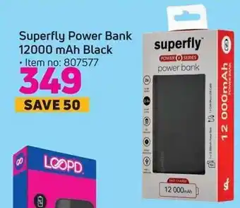 Game Superfly Power Bank 12000 mAh Black .Item no: 807577 offer