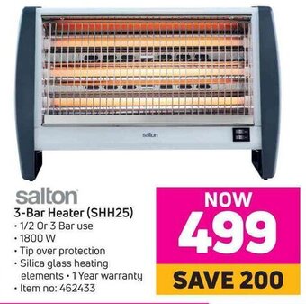 Game salton 3-Bar Heater (SHH25) offer