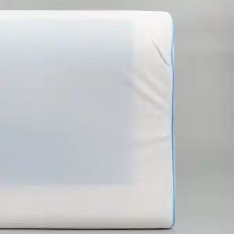 Contoured memory foam pillow with cooling gel pad