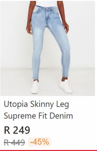 Zando Utopia skinny leg supreme fit denim offer