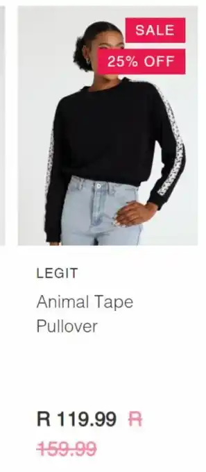 Animal tape pullover