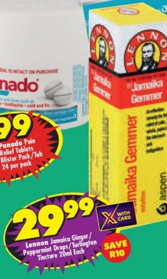 Shoprite Lennon Jamaica Ginger/ Peppermint Drops/Turlington Tincture 20ml Each offer