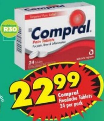 Shoprite Compral Headache Tablets 24 per pack offer