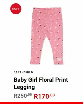 Earthchild Bbay girl floral print legging offer