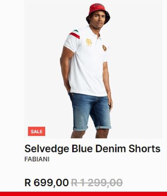 Selvedge blue denim shorts