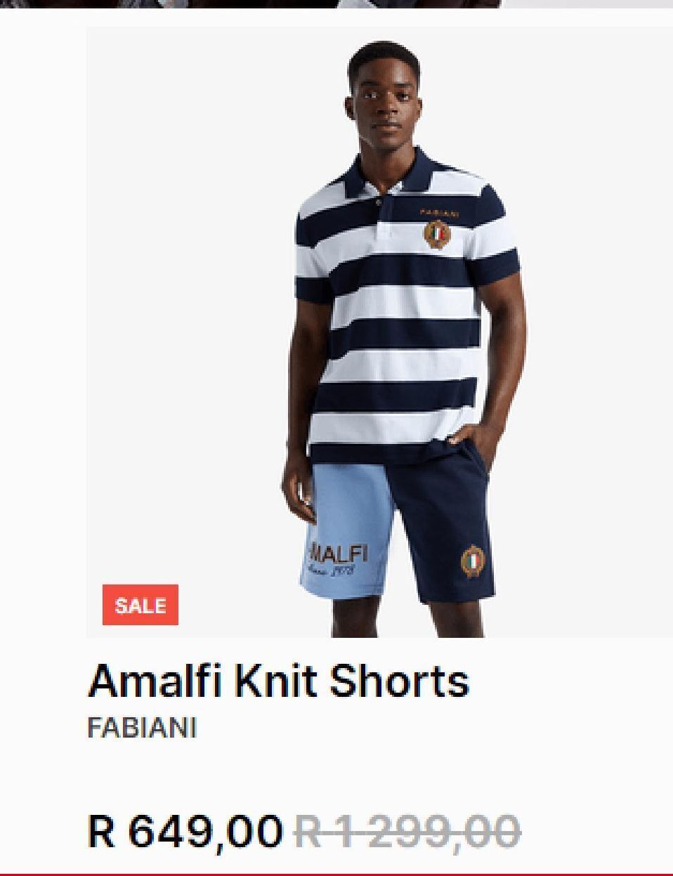 Amalfi knit shorts offer at Fabiani
