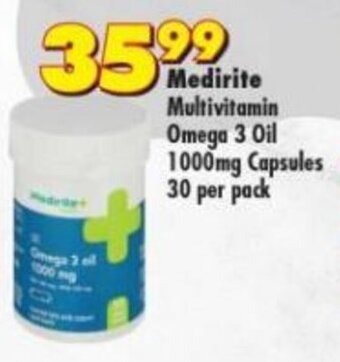 Medirite Multivitamin Omega 3 Oil 1000mg Capsules 30 per pack