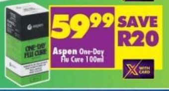 Shoprite Aspen One-Day Flu Cure 100ml offer