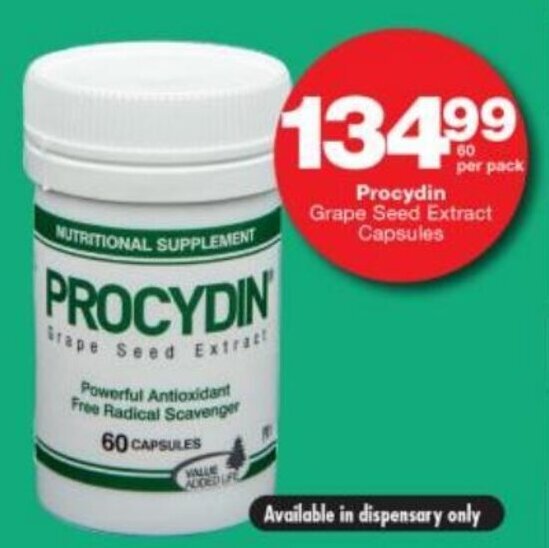 Procydin Grape Seed Extract Capsules offer at Shoprite